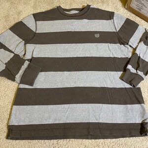 Chaps Long Sleeve T-Shirt Men's Size Medium‎ Cotton Striped Top Shirt Chaps Tee